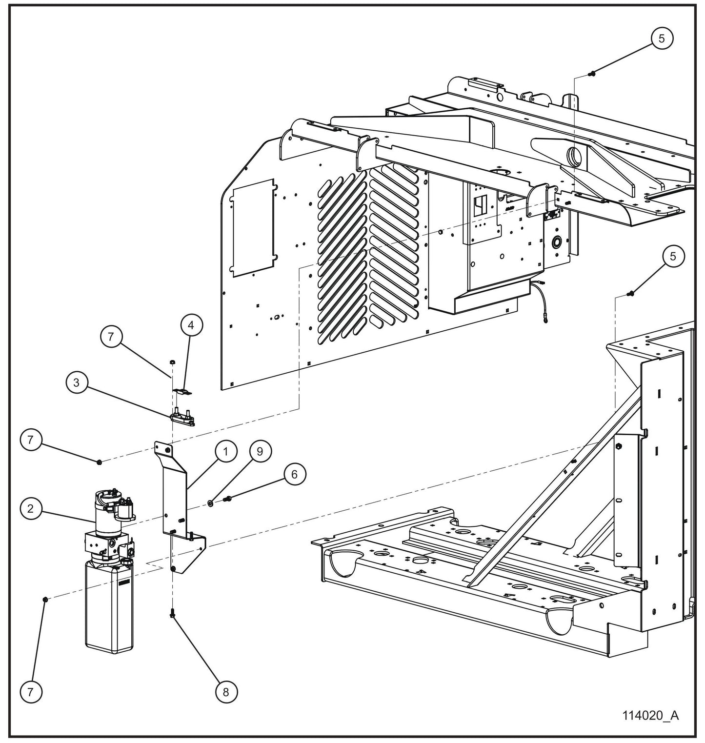 Maxi-Lite (SN 11-001672 to 11-999999) Vertical Tower Components (1 of 2) Assembly Parts by Allmand
