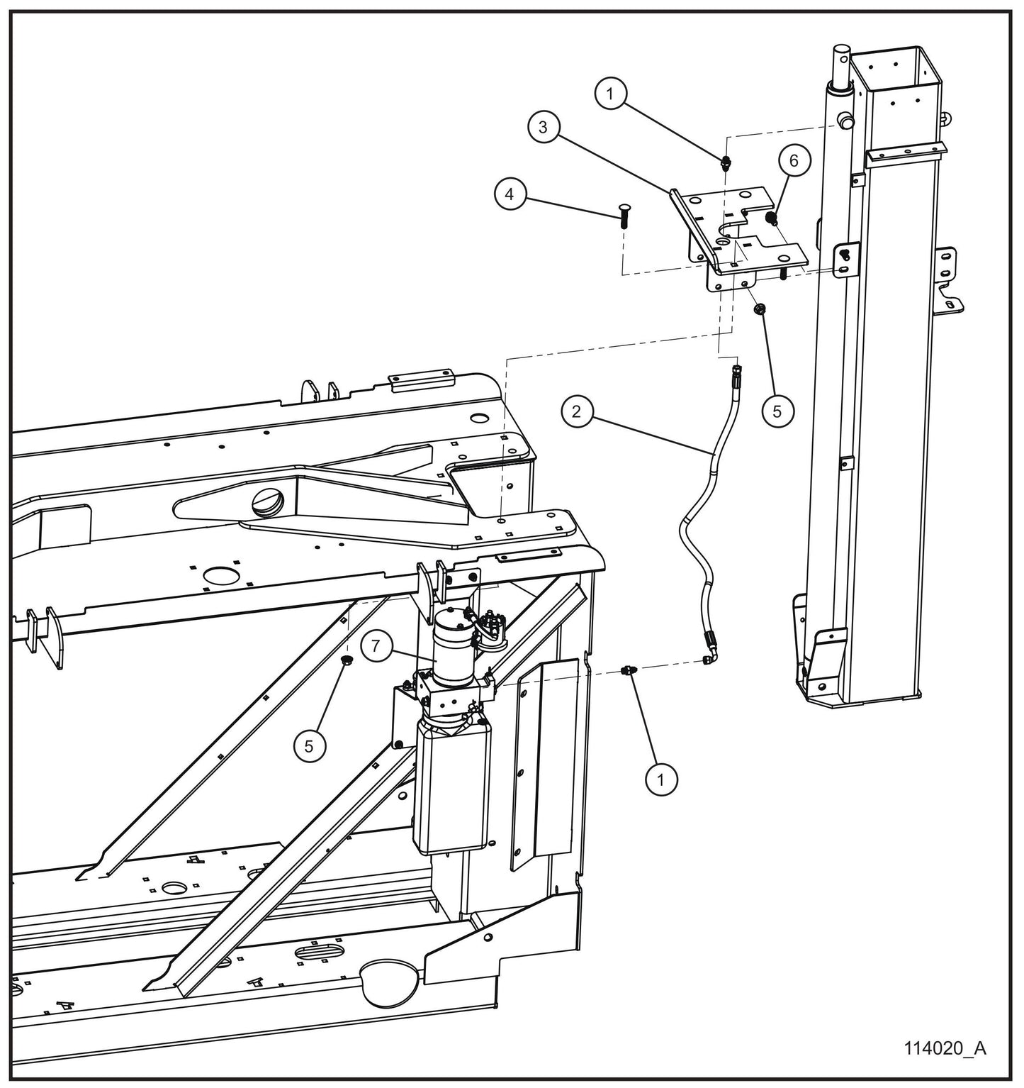 Maxi-Lite (SN 11-001672 to 11-999999) Vertical Tower Components (2 of 2) Assembly Parts by Allmand
