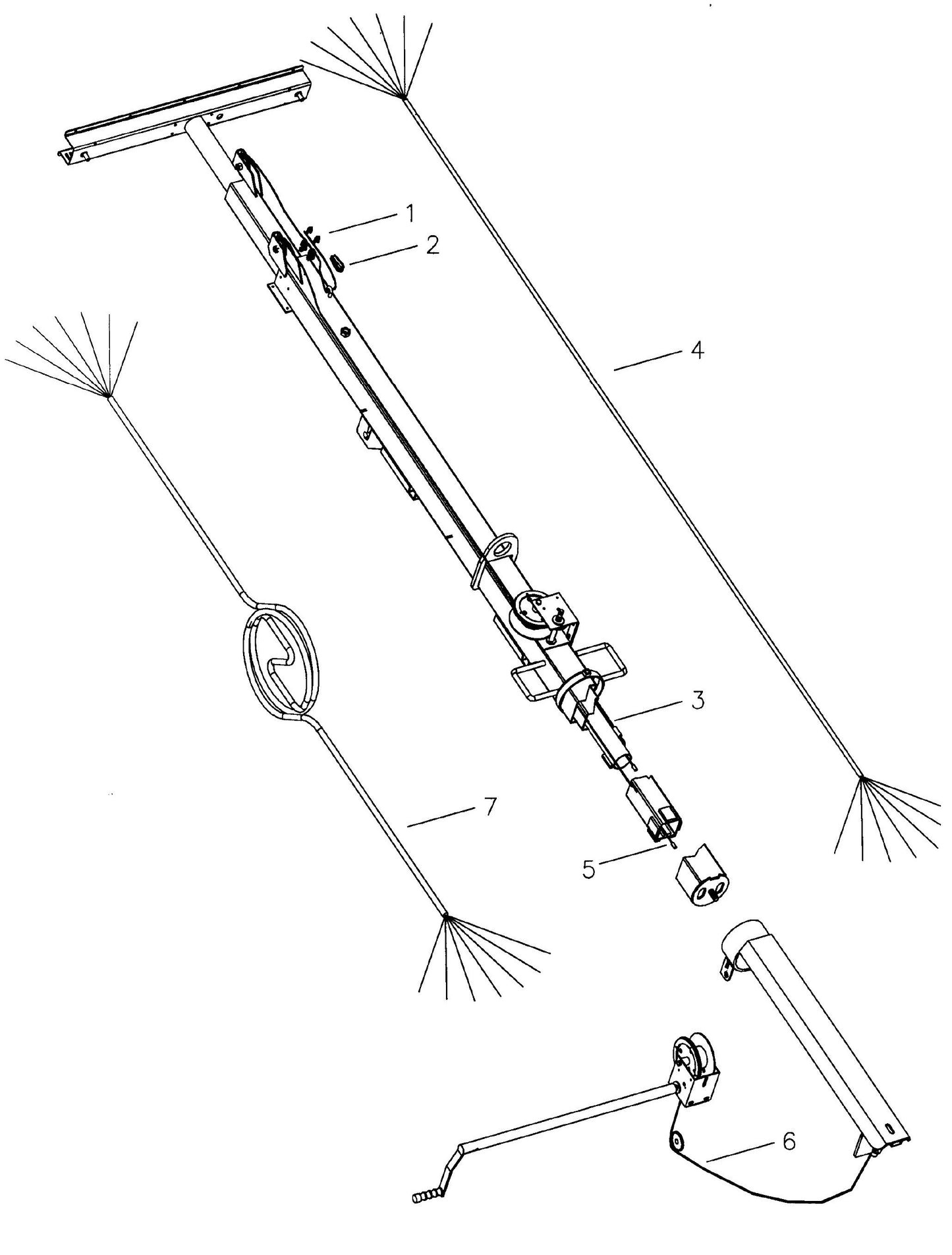 Maxi-Lite 15330 and 20330-Manual Winch Tower Cable Routing Assembly Parts By Allmand