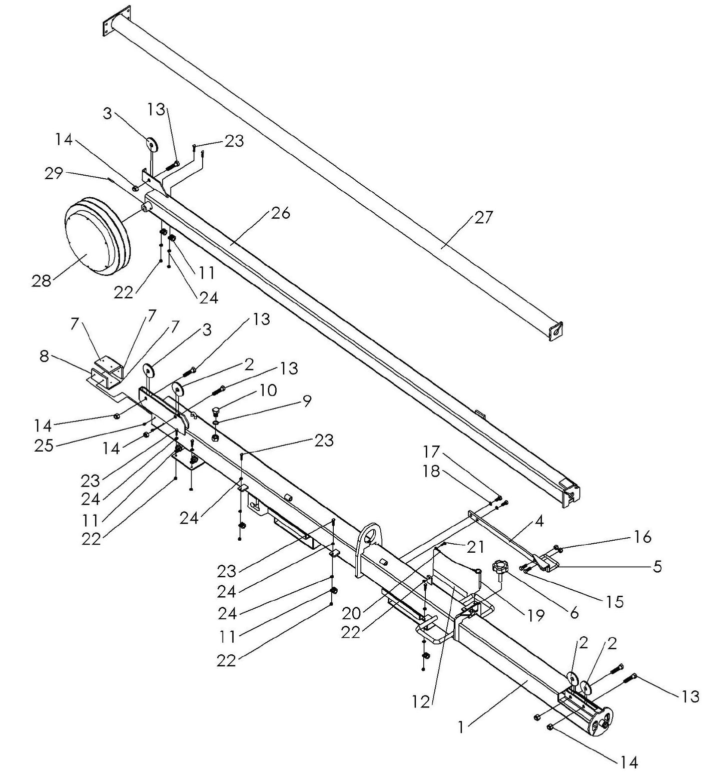 Maxi-Lite 15330 and 20330-Electric Winch Tower Assembly Parts By Allmand