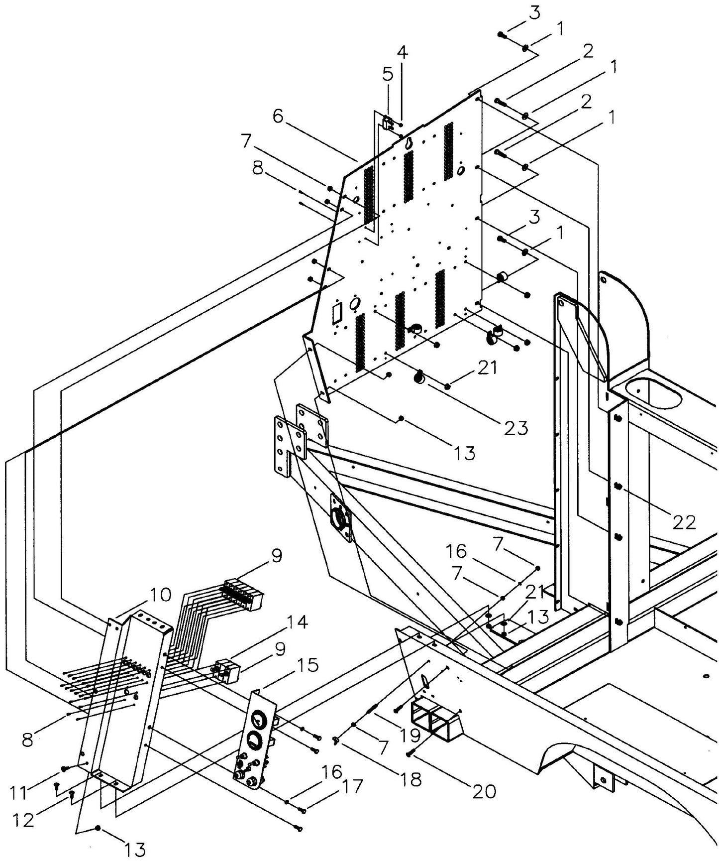 Maxi-Lite Hydraulic Tower 6-Light AC Gauge Panel Assembly Parts By Allmand