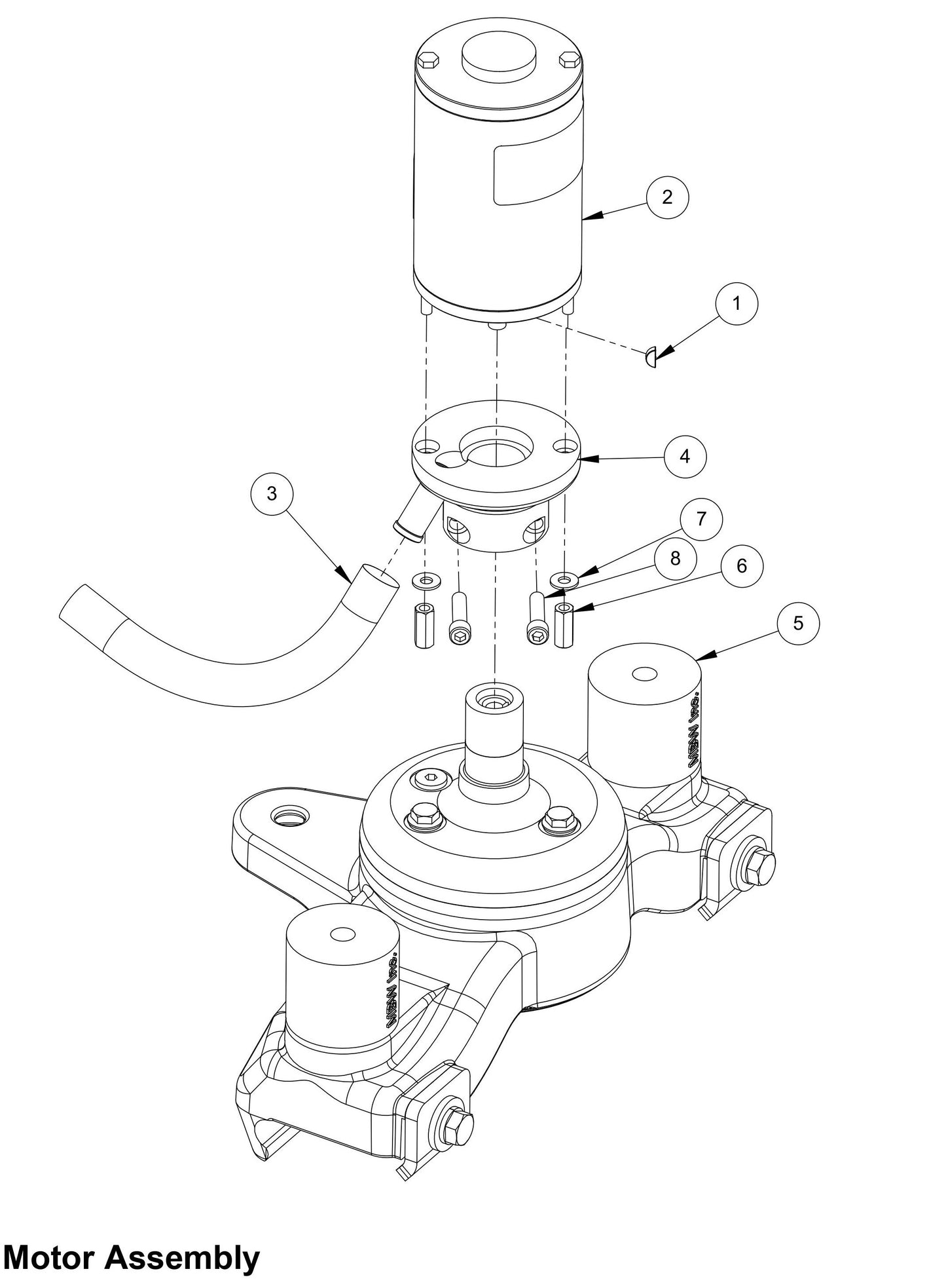 MBW-EWS500 Motor Assembly Parts By MBW