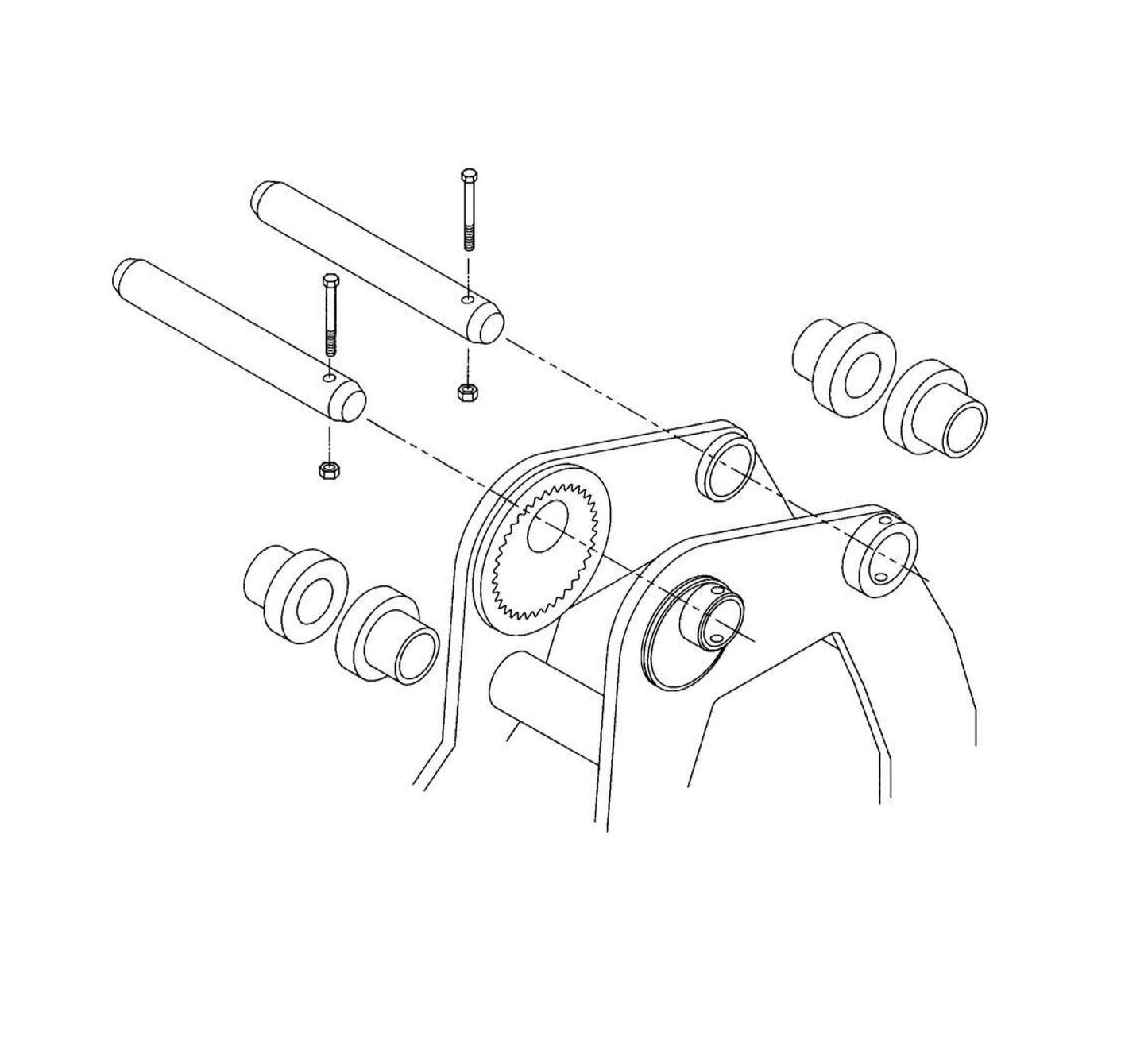Mounting Pin Kit fig 1 Parts For HP65 II By FRD