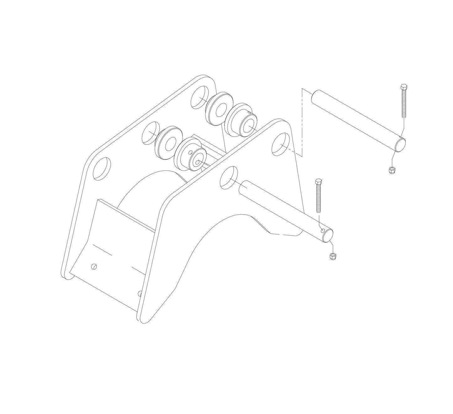 Mounting Pin Kit fig 2 Parts For HP35 By FRD