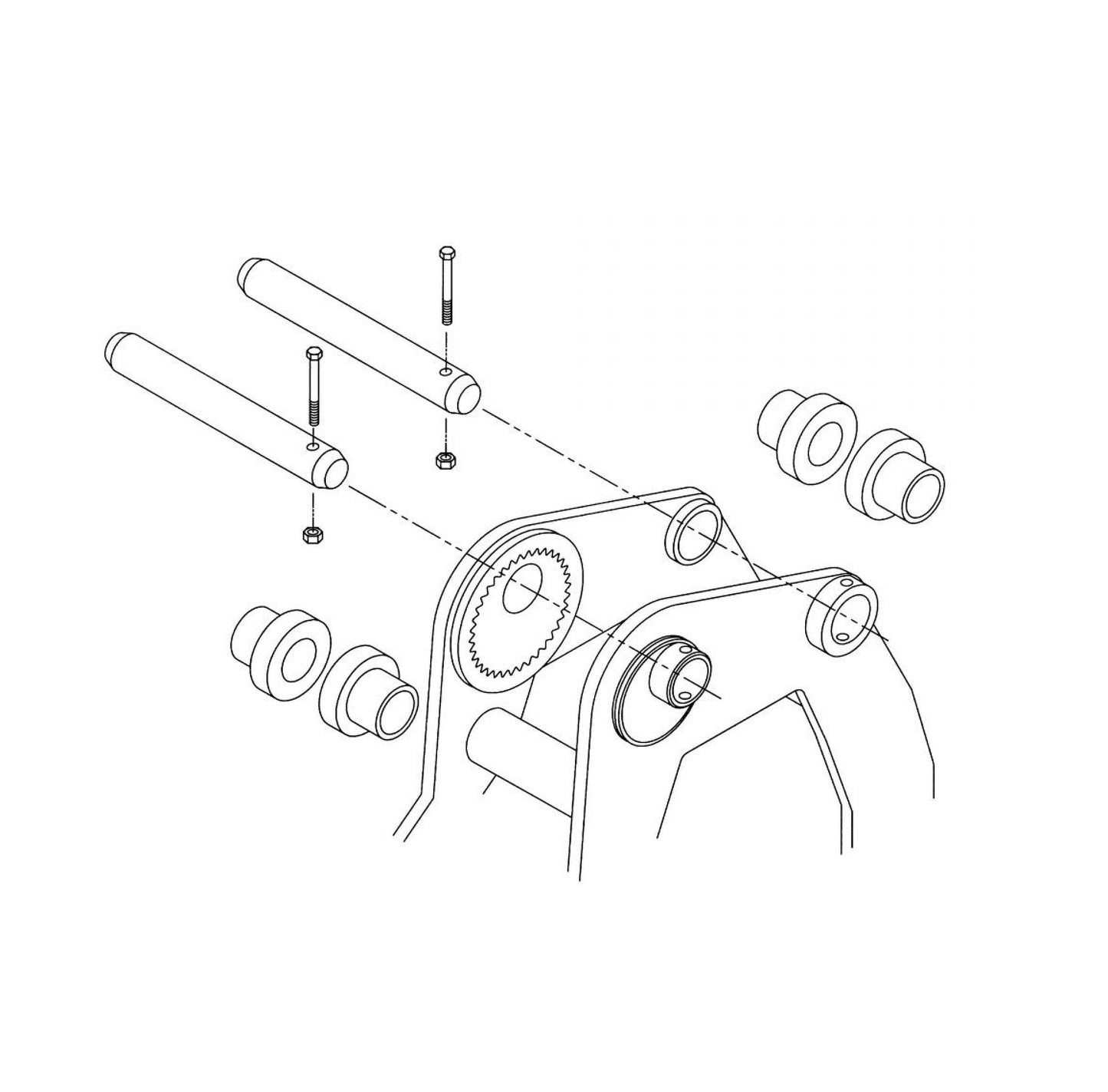 Mounting Pin Kit fig 2 Parts For HP75 By FRD