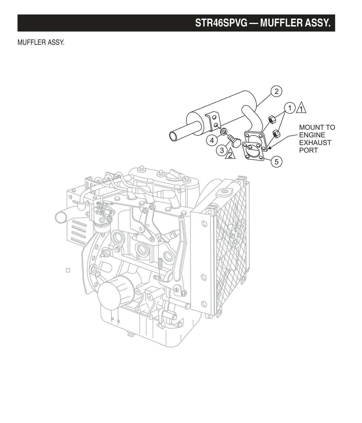 STR46SPVG STOW-Muffler Assembly