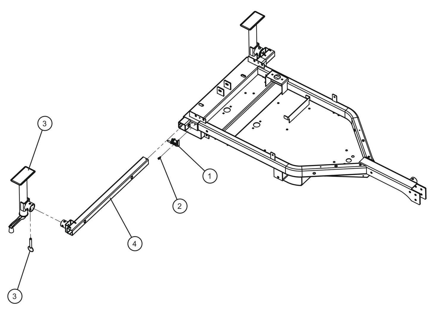 GR Series 6kW Night-Lite - Outriggers Assembly Parts By Allmand