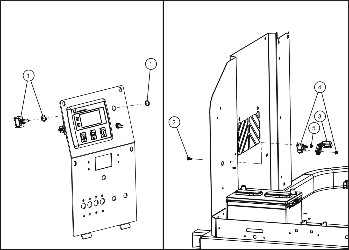 GR Series 6kW Night-Lite - Electric Winch Tower Switch and Breaker-II Assembly Parts By Allmand