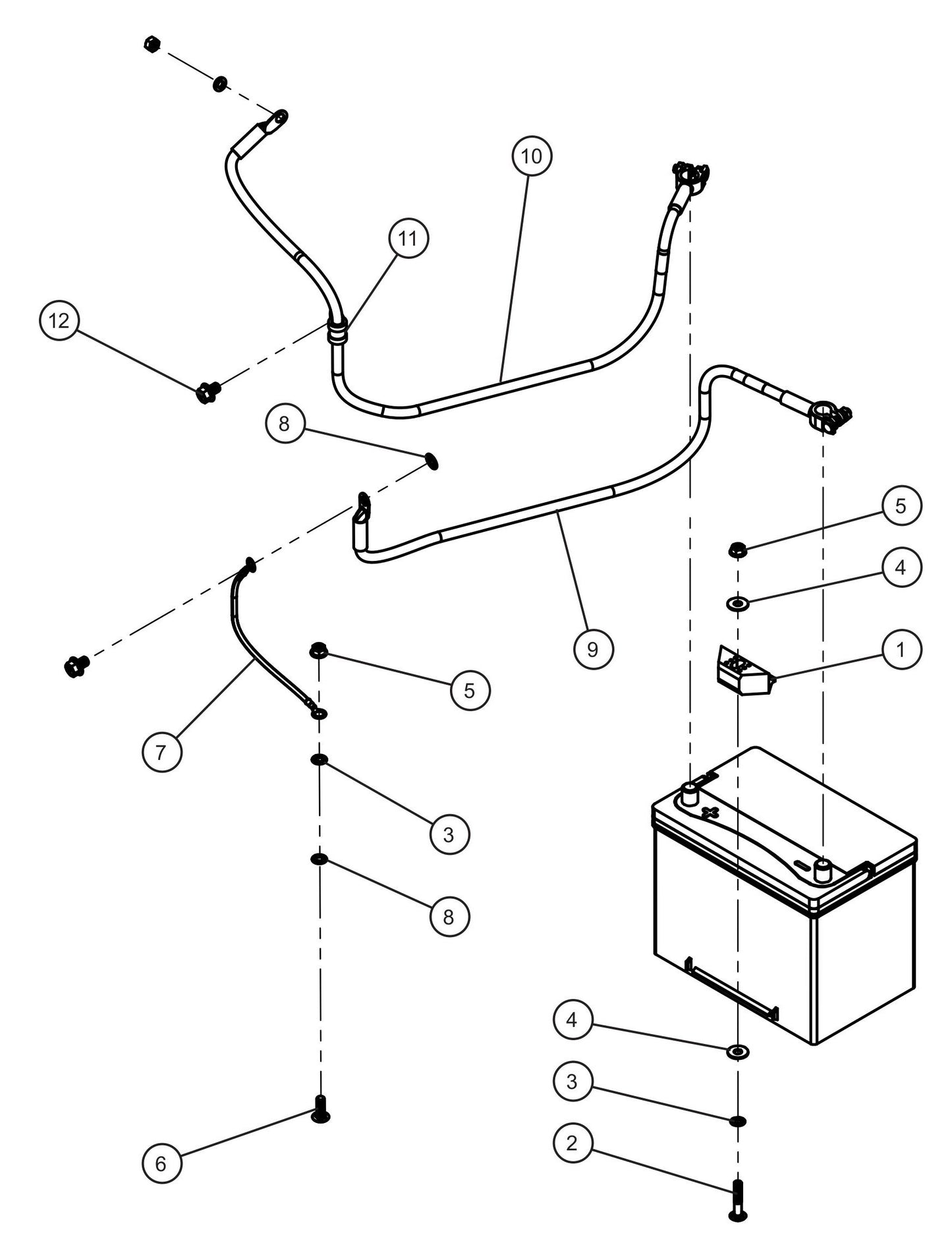 GR Series 6kW Night-Lite - Battery Group Assembly Parts By Allmand