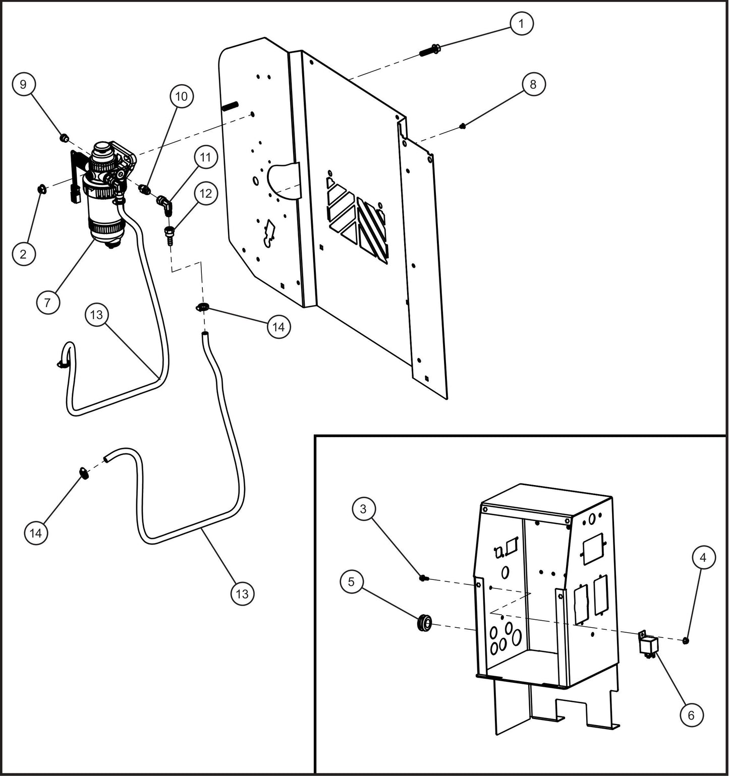 GR Series 6kW Night-Lite - Heated Fuel Water Separator Assembly Parts By Allmand