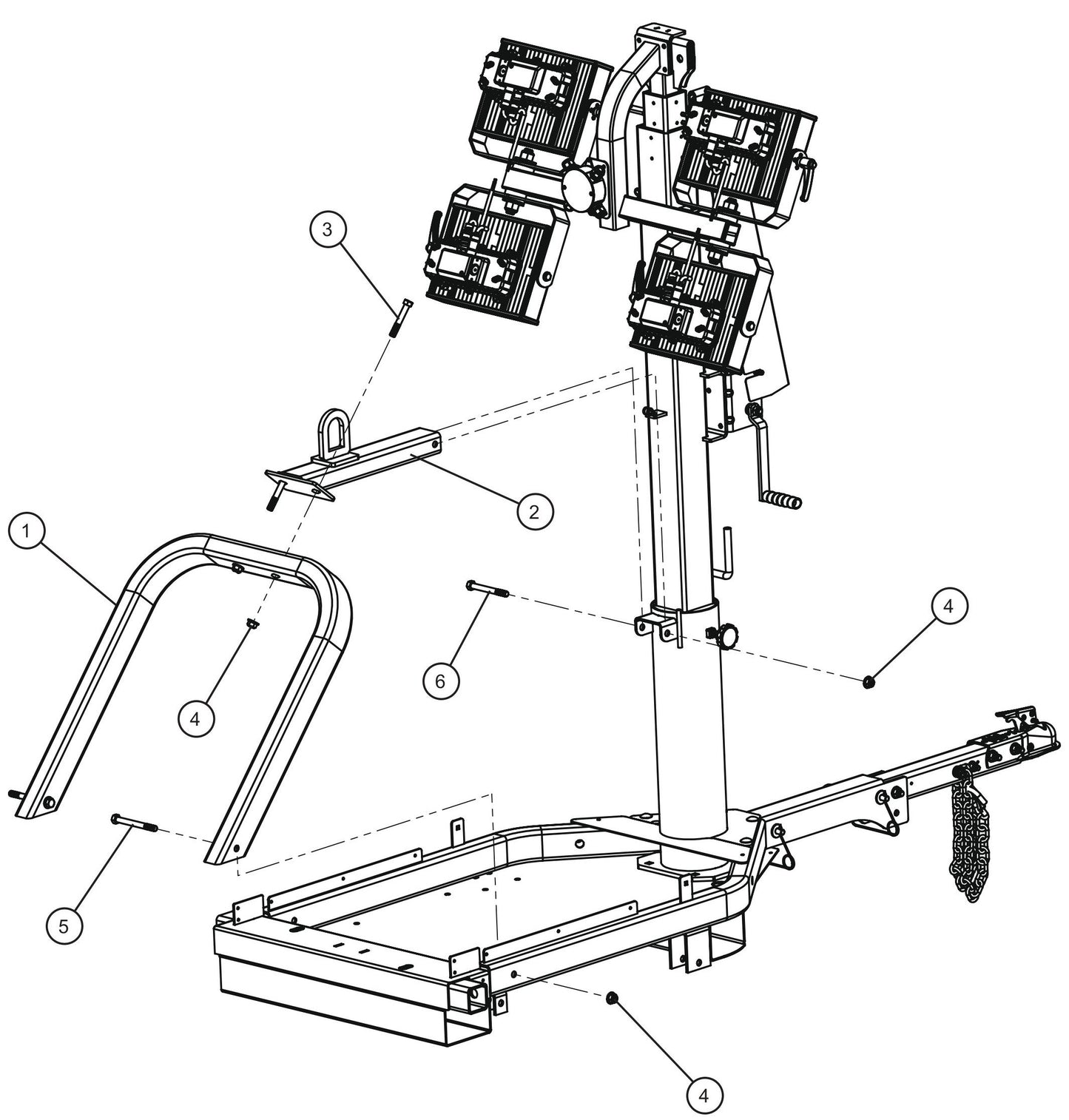 GR Series Night-Lite Chain - Lift Bow Assembly Parts By Allmand