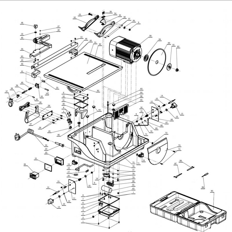 CTC701 Main Assembly Parts By Norton Clippers