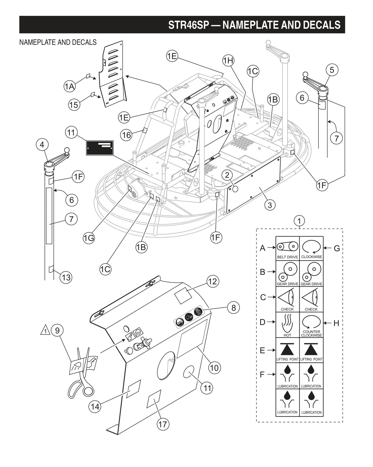 STR46SP STOW-Nameplate and Decals