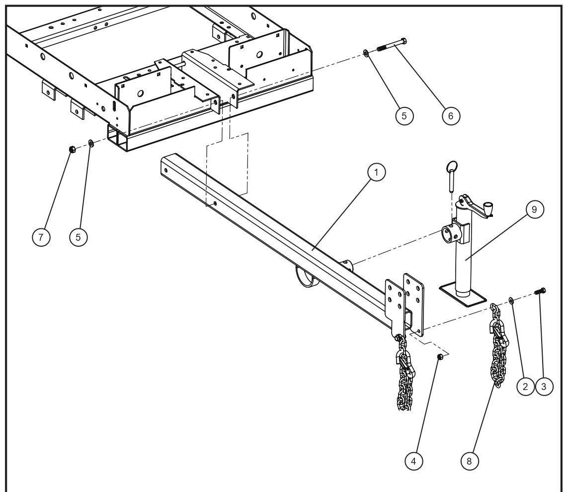 V Series Night-Lite Pro II New Style Tube-Mount Tongue Parts By Allmand