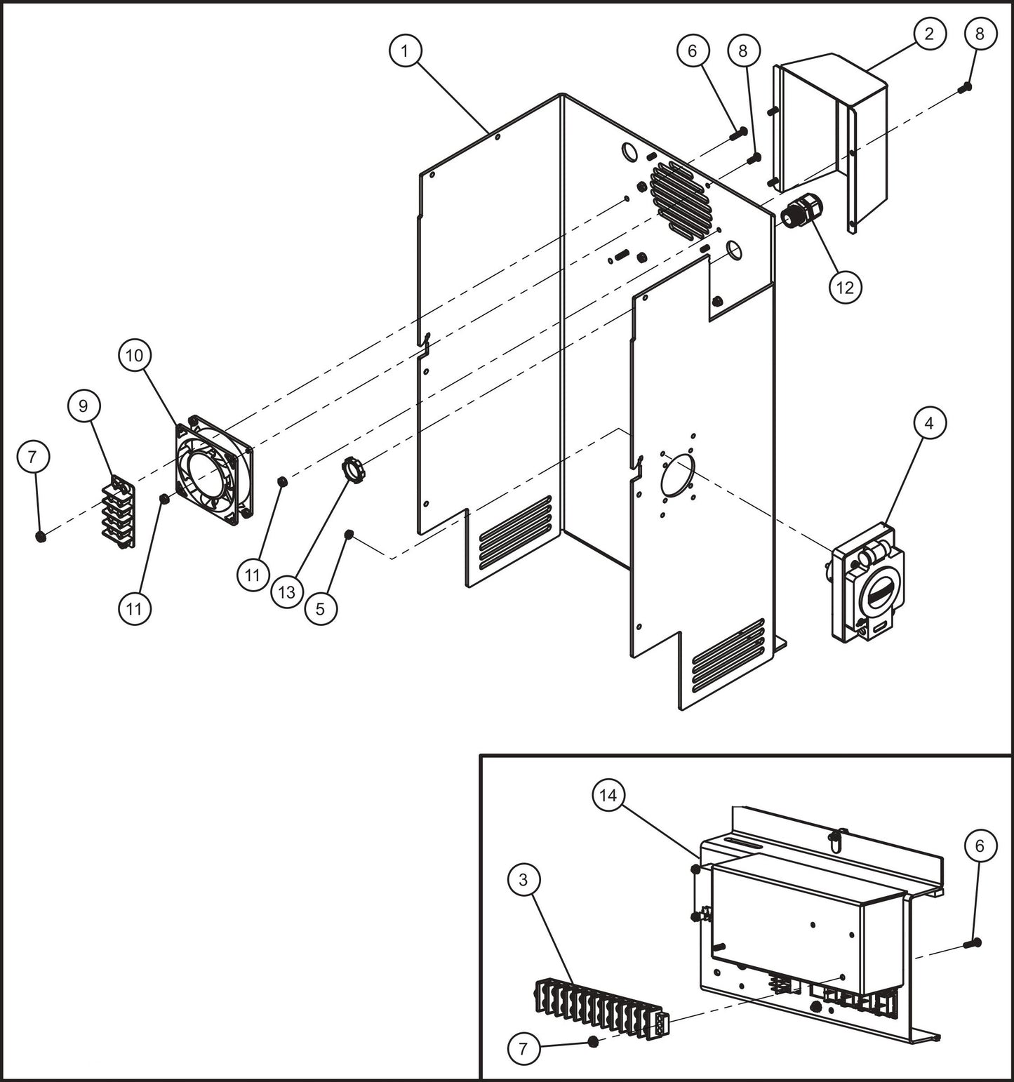 Night-Lite E-Series Manual Winch Component Box (2 of 3) Assembly Parts By Allmand