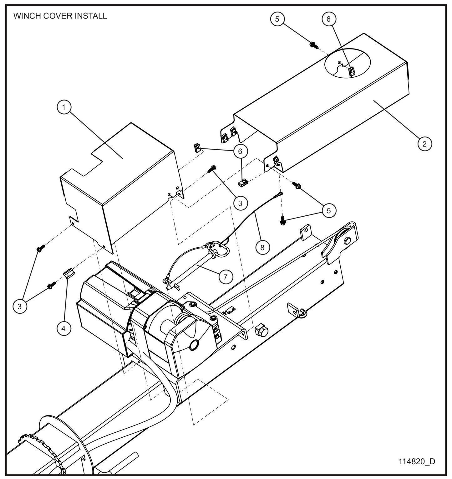 Night-Lite E-Series Electric Winch C1000 Electric Winch Vertical Tower Section 1 (2 of 2) Assembly Parts for Portable Lights Parts by Allmand