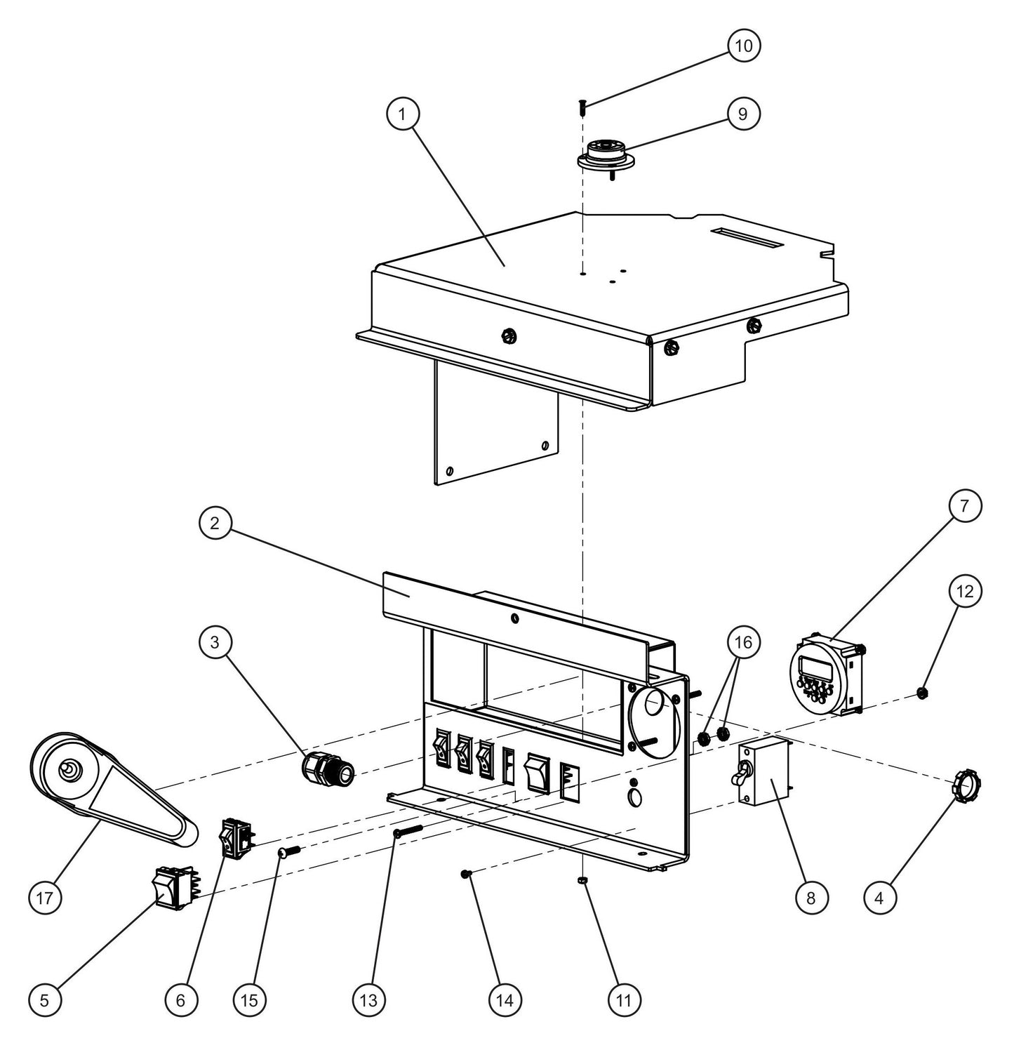 Night-Lite E-Series Electric Winch Component Box (1 of 3) Assembly Parts for Portable Lights Parts by Allmand