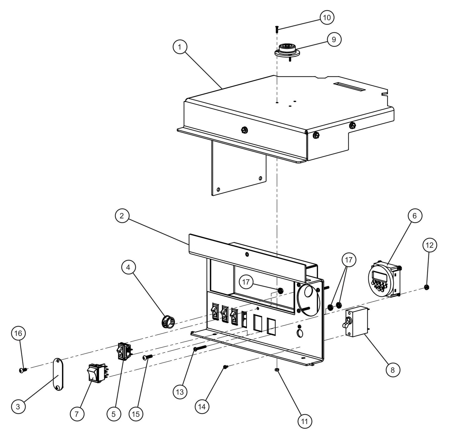 Night-Lite E-Series Electric Winch Manual Winch Component Box (1 of 3) Assembly Parts for Portable Lights Parts by Allmand