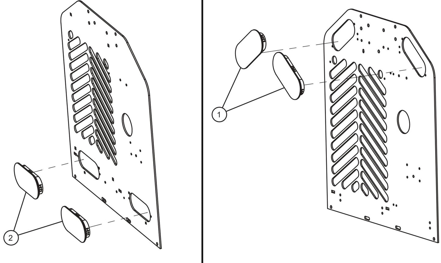 LD Series Night-Lite Pro II Tail Light Covers Option Assembly Parts By Allmand