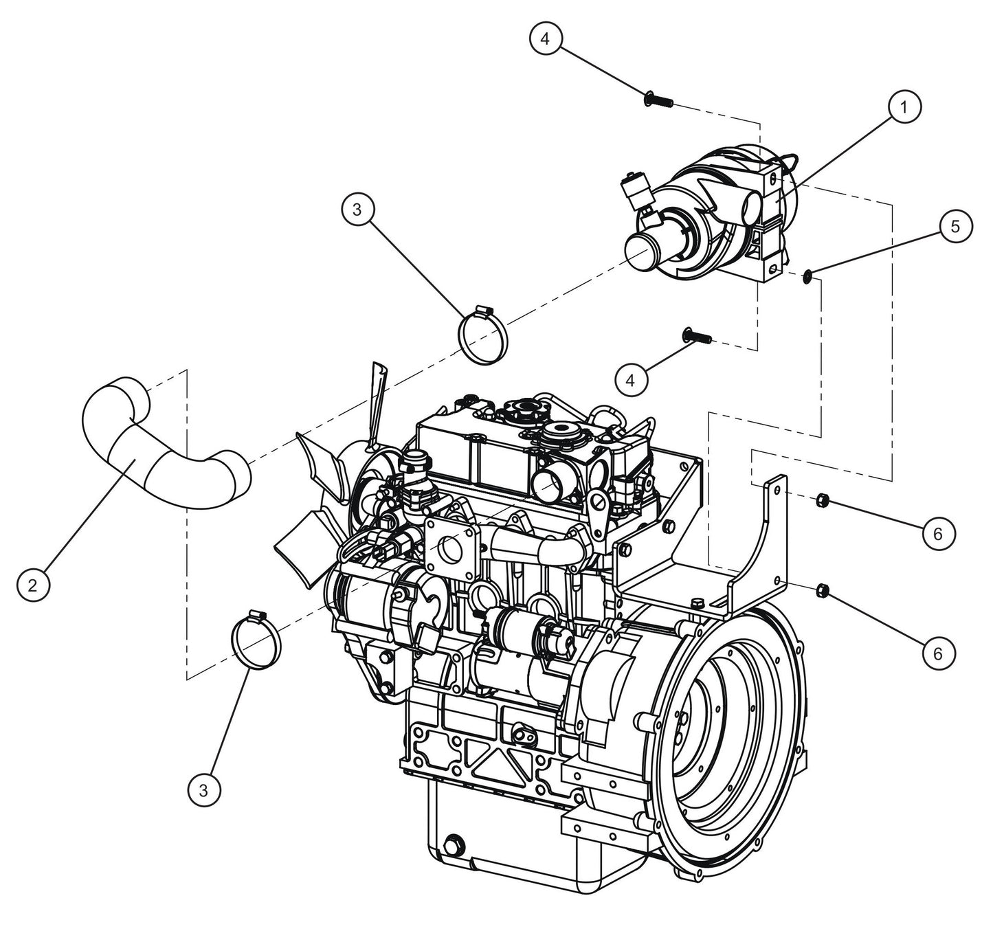 LD Series Night-Lite Pro II CAT/Perkins 1.1 Engine Group (4 of 7) Assembly Parts By Allmand