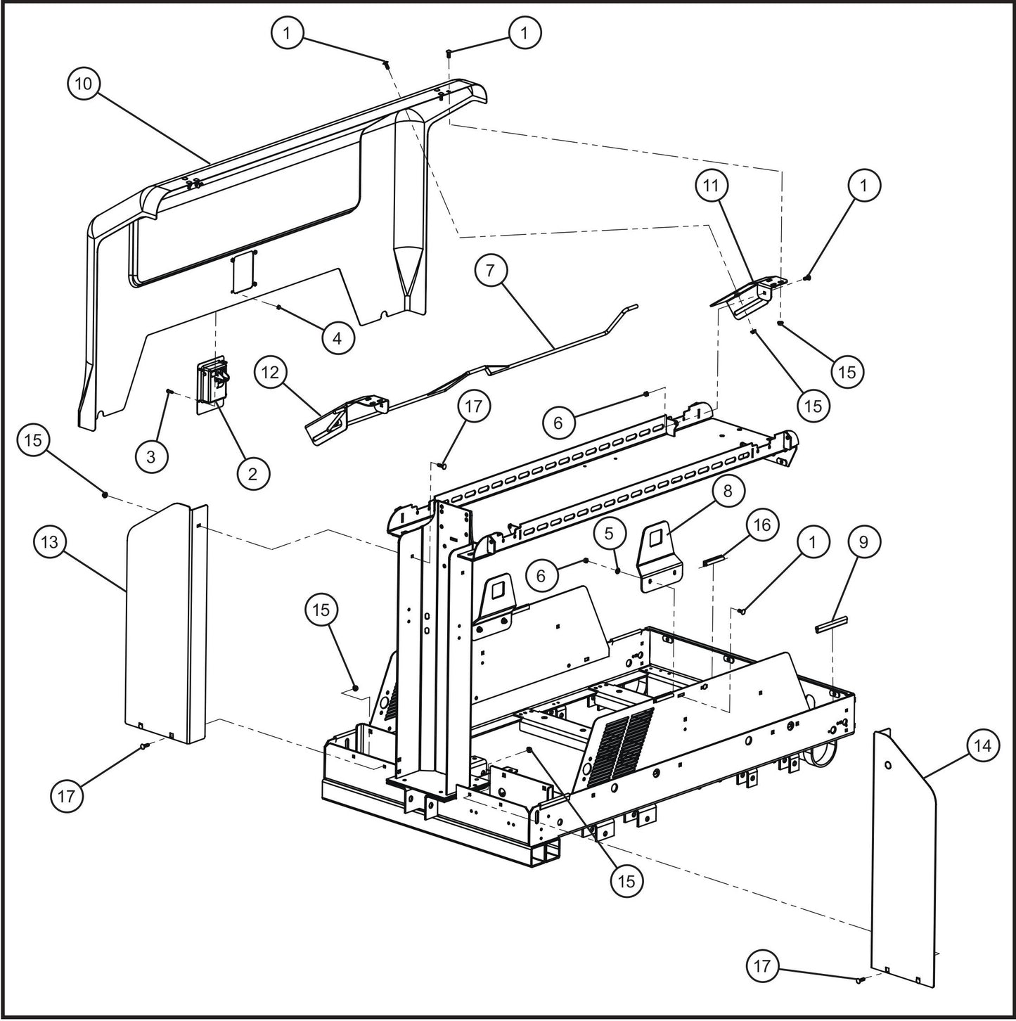 LD Series Night-Lite Pro II Right Door Group Assembly Parts By Allmand