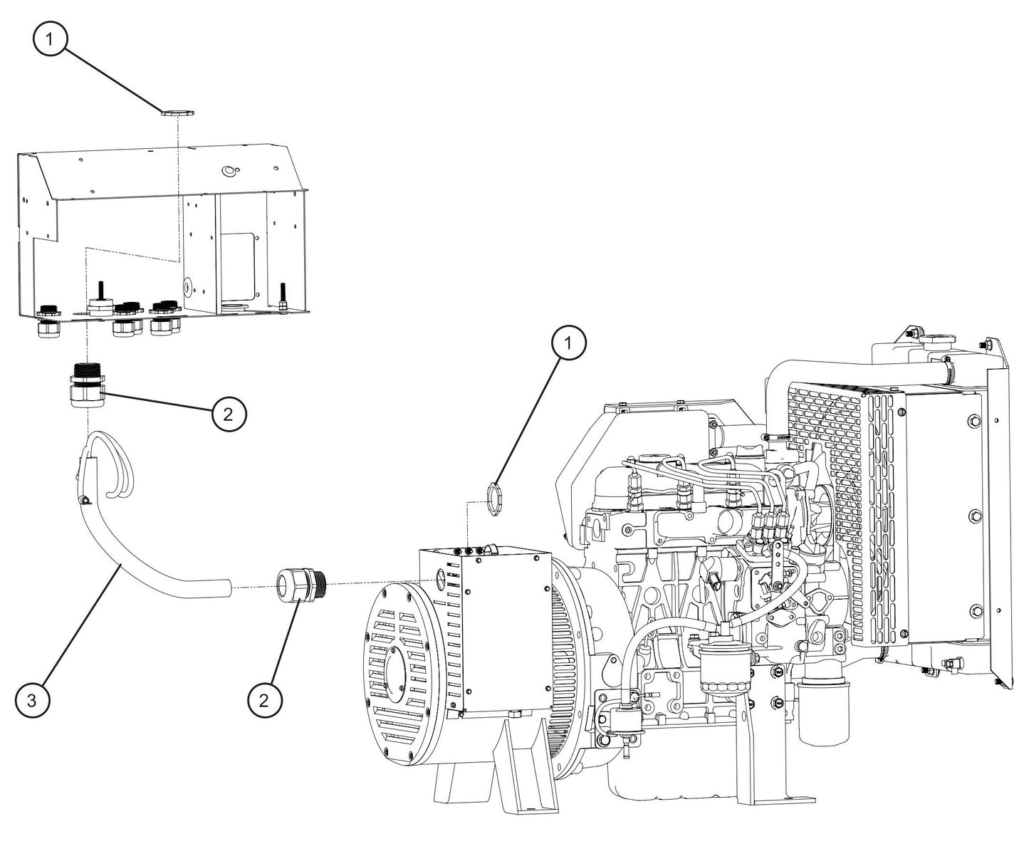LD Series Night-Lite Pro II Coliseum 6/4 Generator Cord Assembly Parts By Allmand
