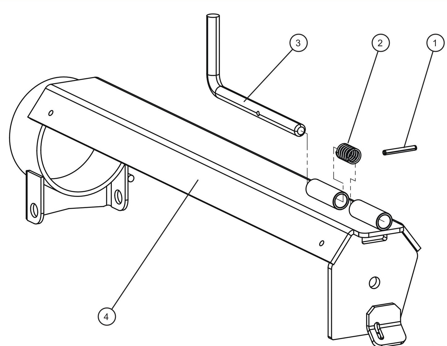 LD Series Night-Lite Pro II Laydown Tower Pivot Section Assembly Parts By Allmand