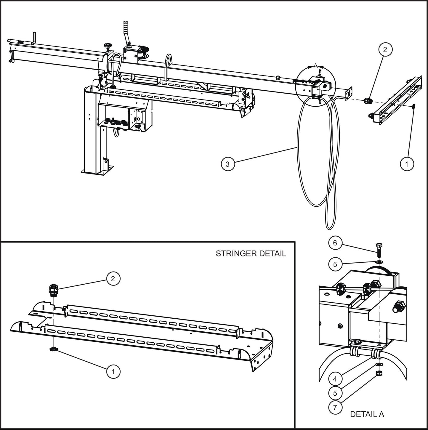 LD Series Night-Lite Pro II Laydown Tower Cord Group Assembly Parts By Allmand