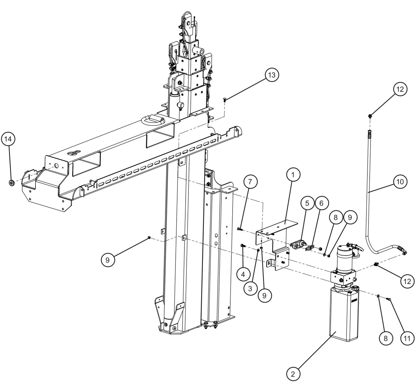LD Series Night-Lite Pro II Vertical Tower Components Assembly Parts By Allmand