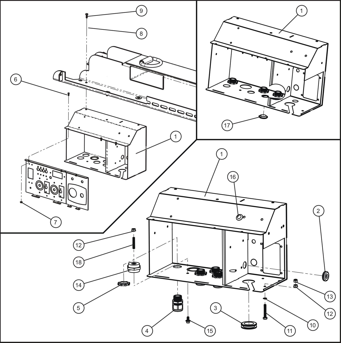 LD Series Night-Lite Pro II Component Box Assembly Parts By Allmand