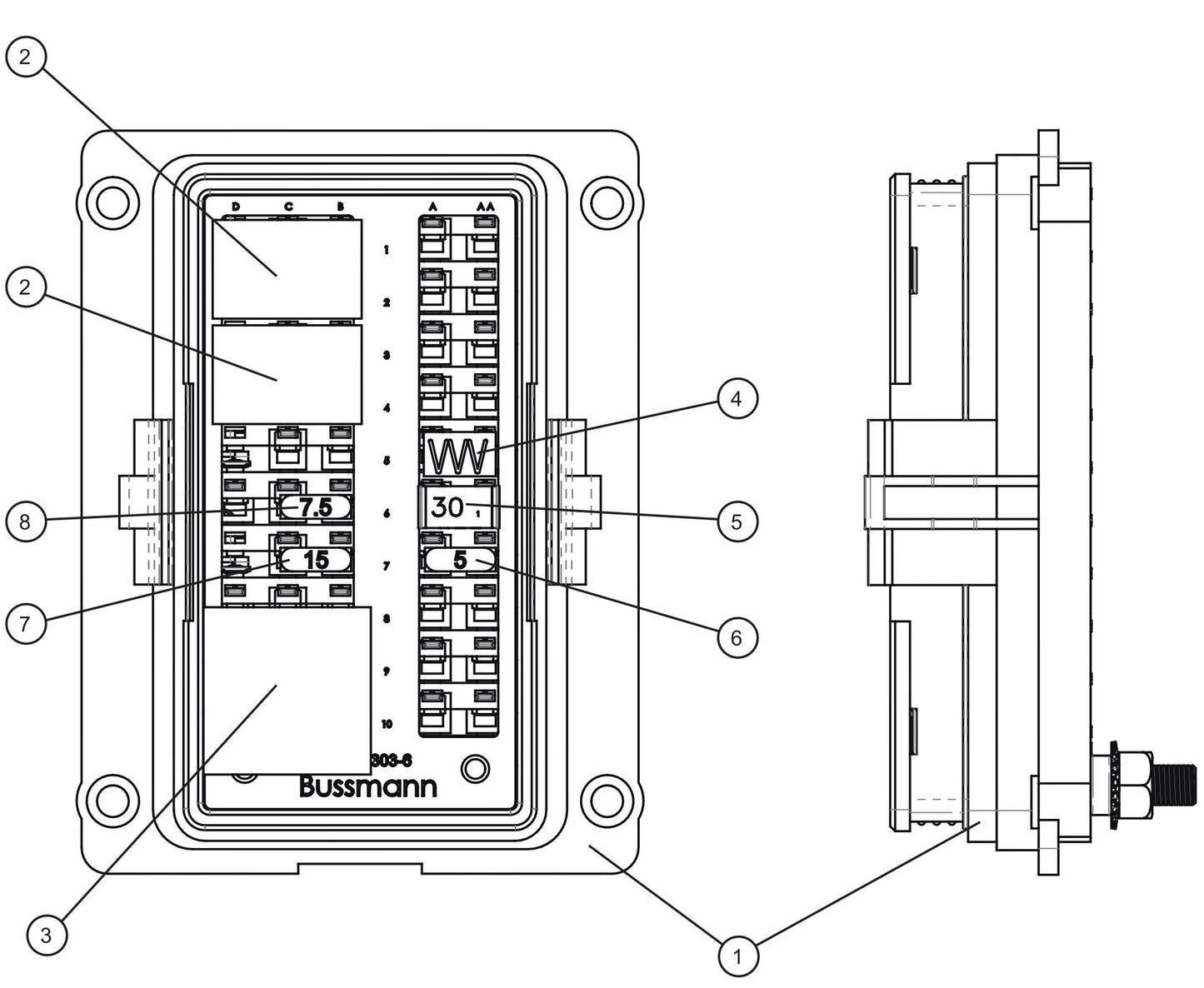LD Series Night-Lite Pro II SLS Harness Control Fuse Panel Assembly Parts By Allmand