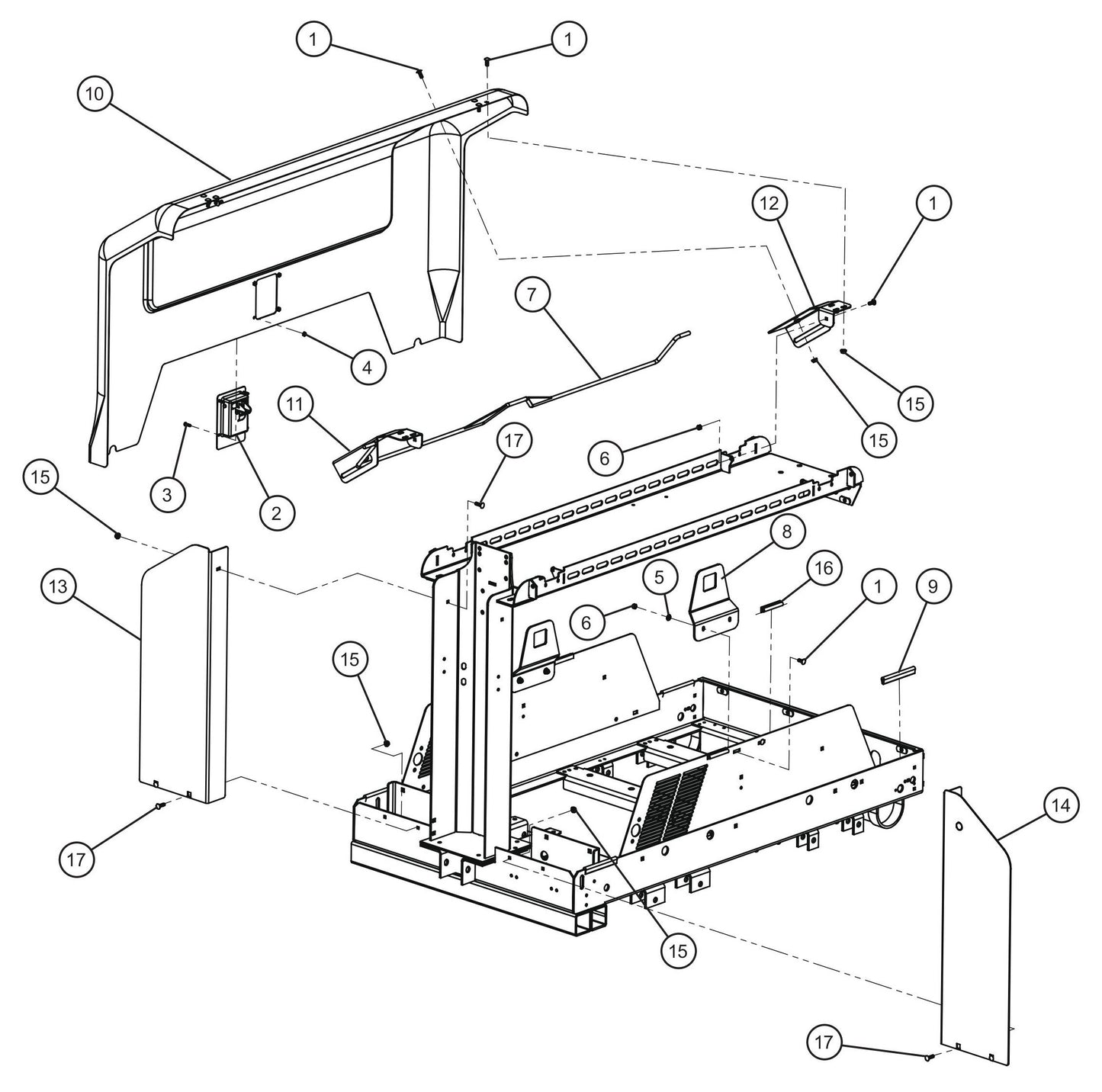 Right Metal Door Group Assembly Parts for V-Series Night-lite PRO II 50 & 60Hz NIGHT-LITE PRO II® (08-000001 to 08-005618) by Allmand