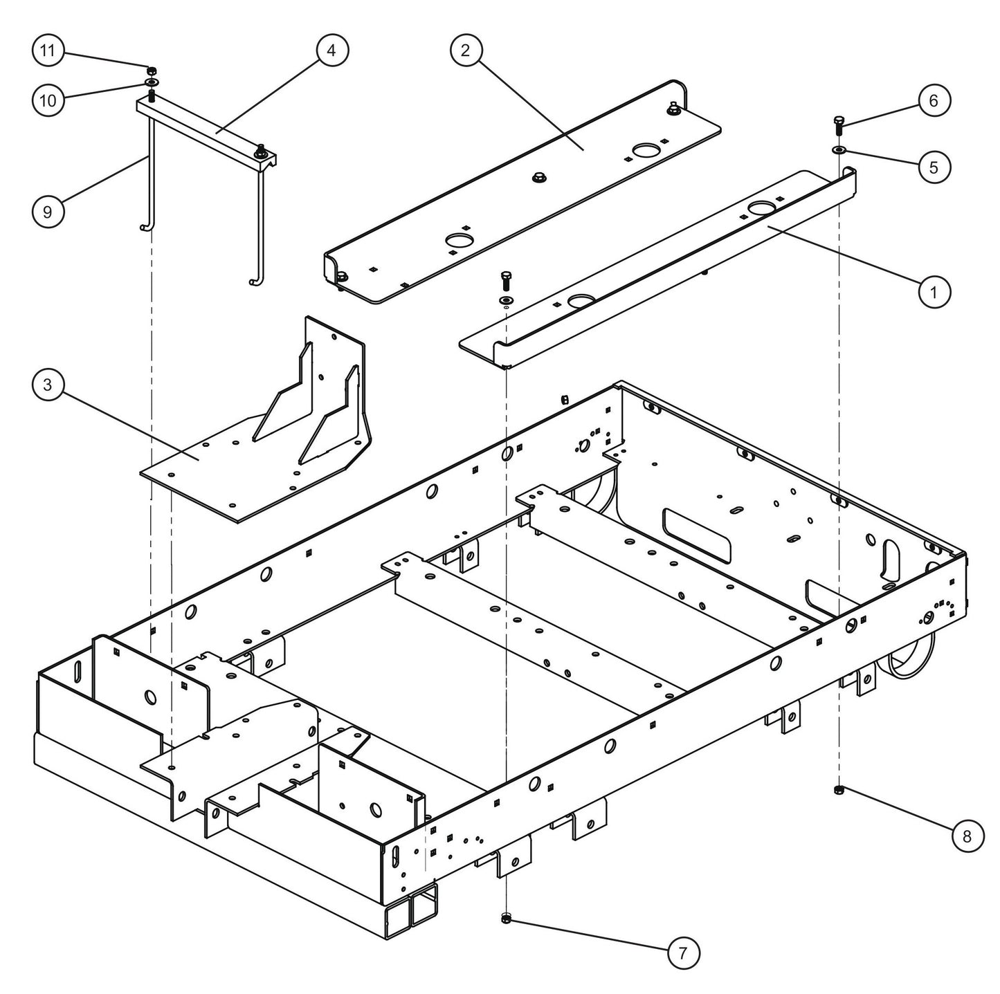 Non FCS Group Assembly Parts for V-Series Night-lite PRO II 50 & 60Hz NIGHT-LITE PRO II® (08-000001 to 08-005618) by Allmand