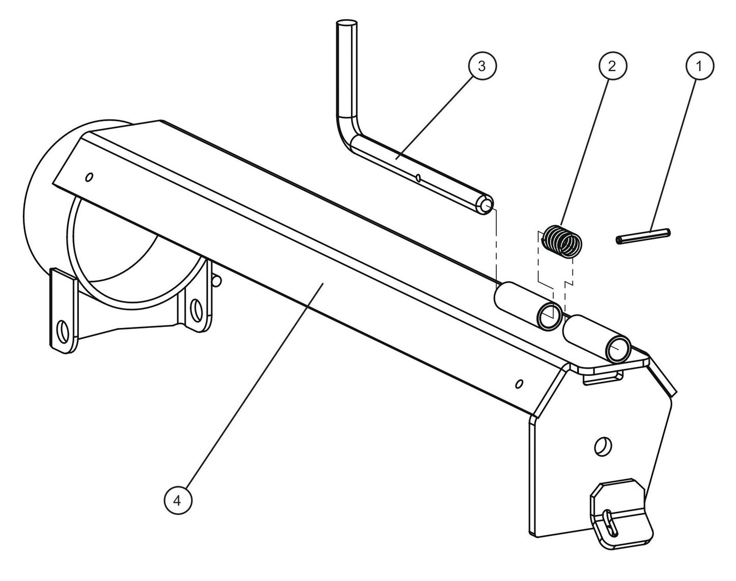 Laydown Tower Pivot Section Assembly Parts for V-Series Night-lite PRO II 50 & 60Hz NIGHT-LITE PRO II® (08-000001 to 08-005618) by Allmand