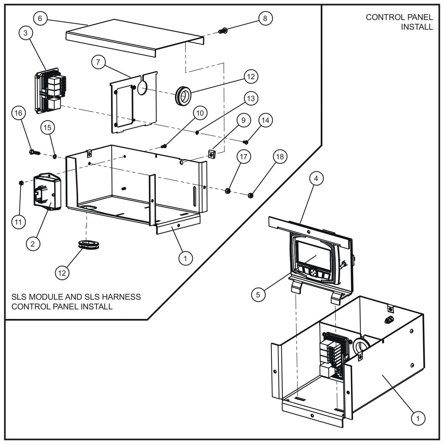 LSC Control Box with Toggle Switch (1 of 2) Assembly Parts for V Series Night-Lite (Sn 39-000001 to 39-999999) by Allmand