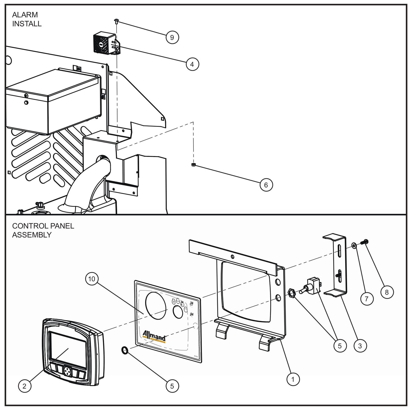 LSC Control Box with Toggle Switch (2 of 2) Assembly Parts for V Series Night-Lite (Sn 39-000001 to 39-999999) by Allmand