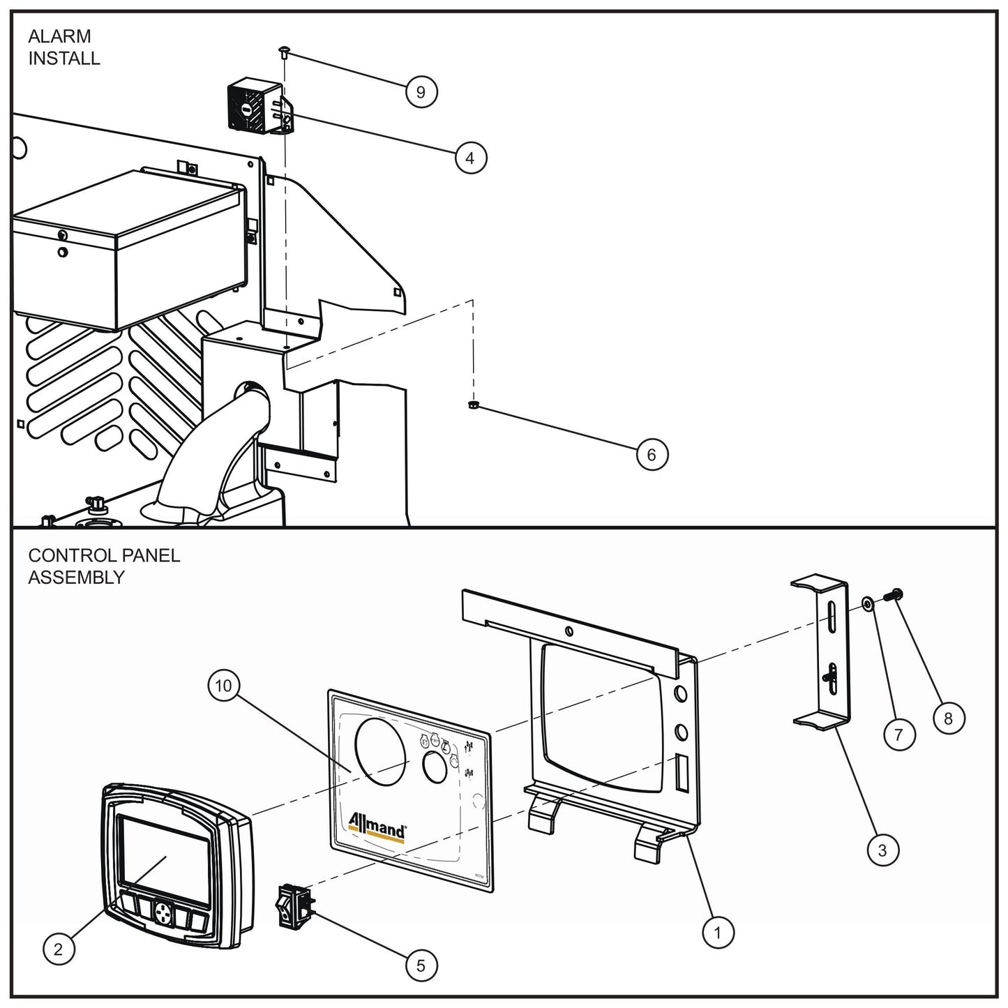 LSC Control Box with Rocker Switch (2 of 2) Assembly Parts for V Series Night-Lite (Sn 39-000001 to 39-999999) by Allmand