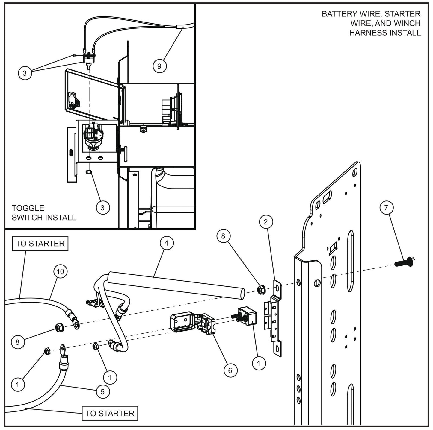 C1000 Electric Winch Control w/ Universal Wiring Assembly Parts for V Series Night-Lite (Sn 39-000001 to 39-999999) by Allmand