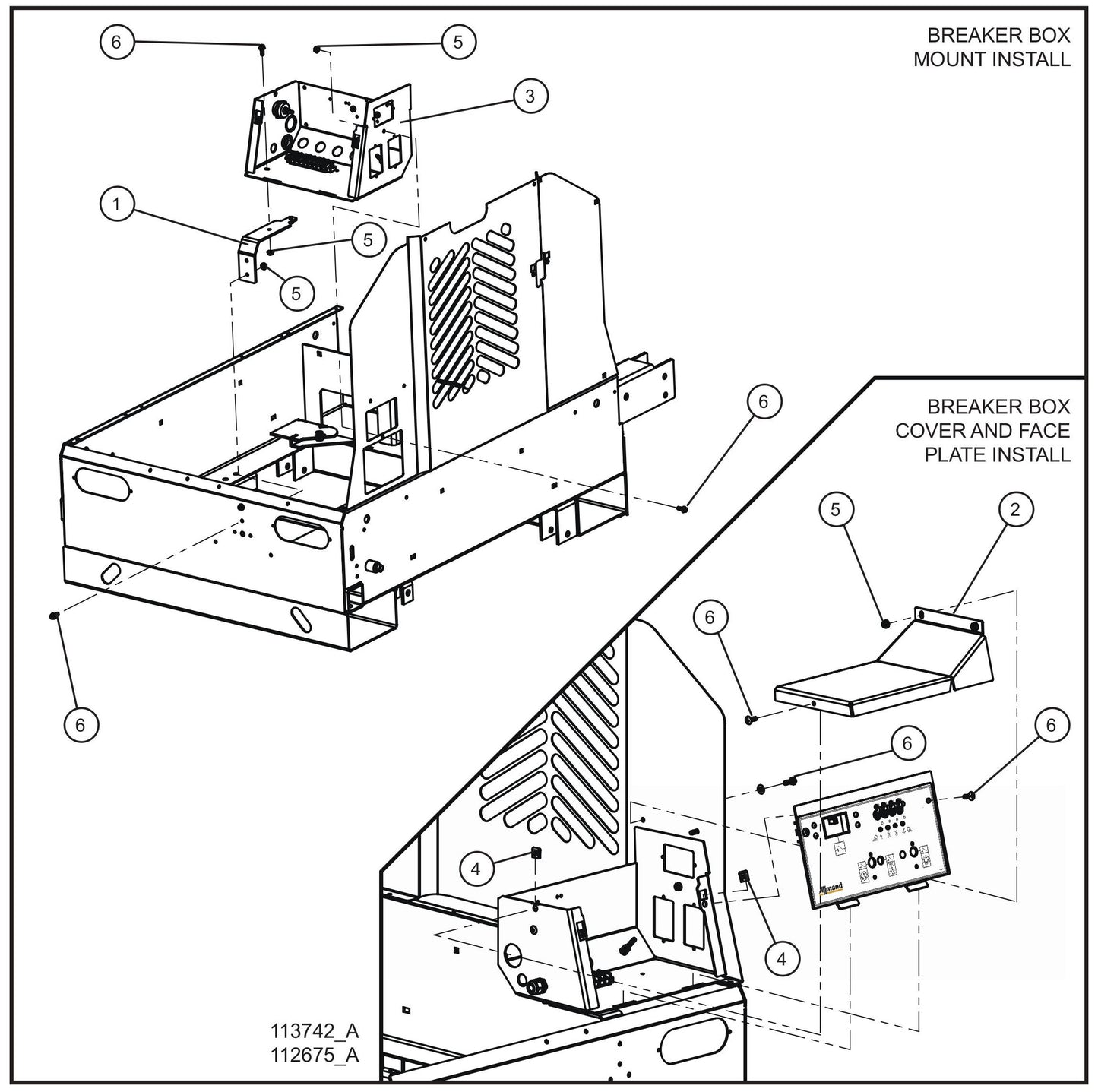 Outlet Circuit LED Balloon Light Breaker Box Group (1 of 2) Assembly Parts for V Series Night-Lite (Sn 39-000001 to 39-999999) by Allmand