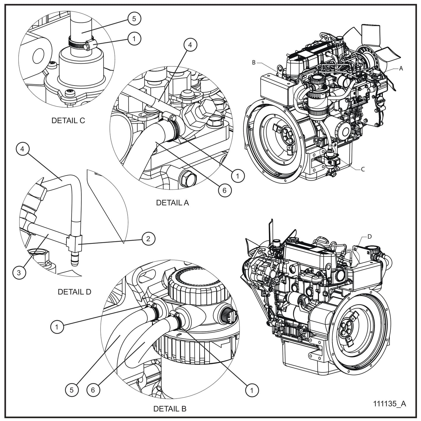 Mitsubishi Engine Assembly Group (4 of 4) Parts for V Series Night-Lite (Sn 39-000001 to 39-999999) by Allmand