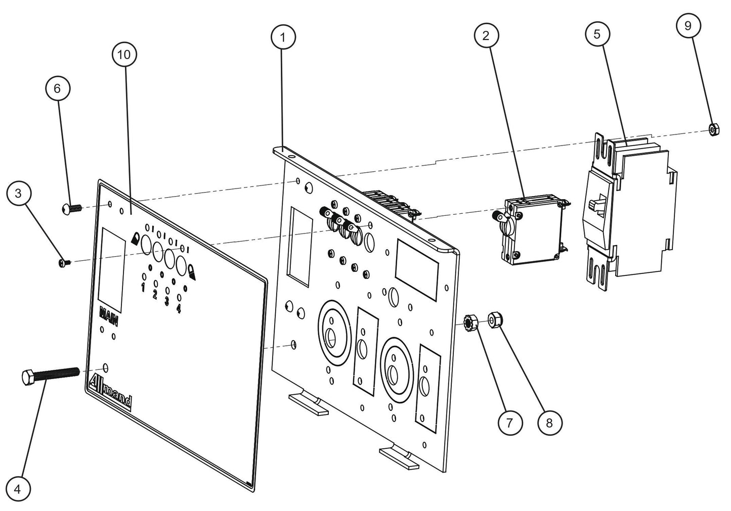 V Series Night-Lite Pro II No Outlet UL489 Package Parts By Allmand