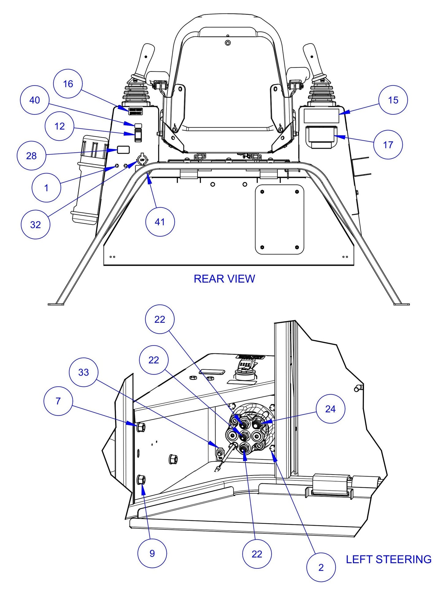 MSP455 (Pre 2021) Seat Frame Assembly-2 Parts