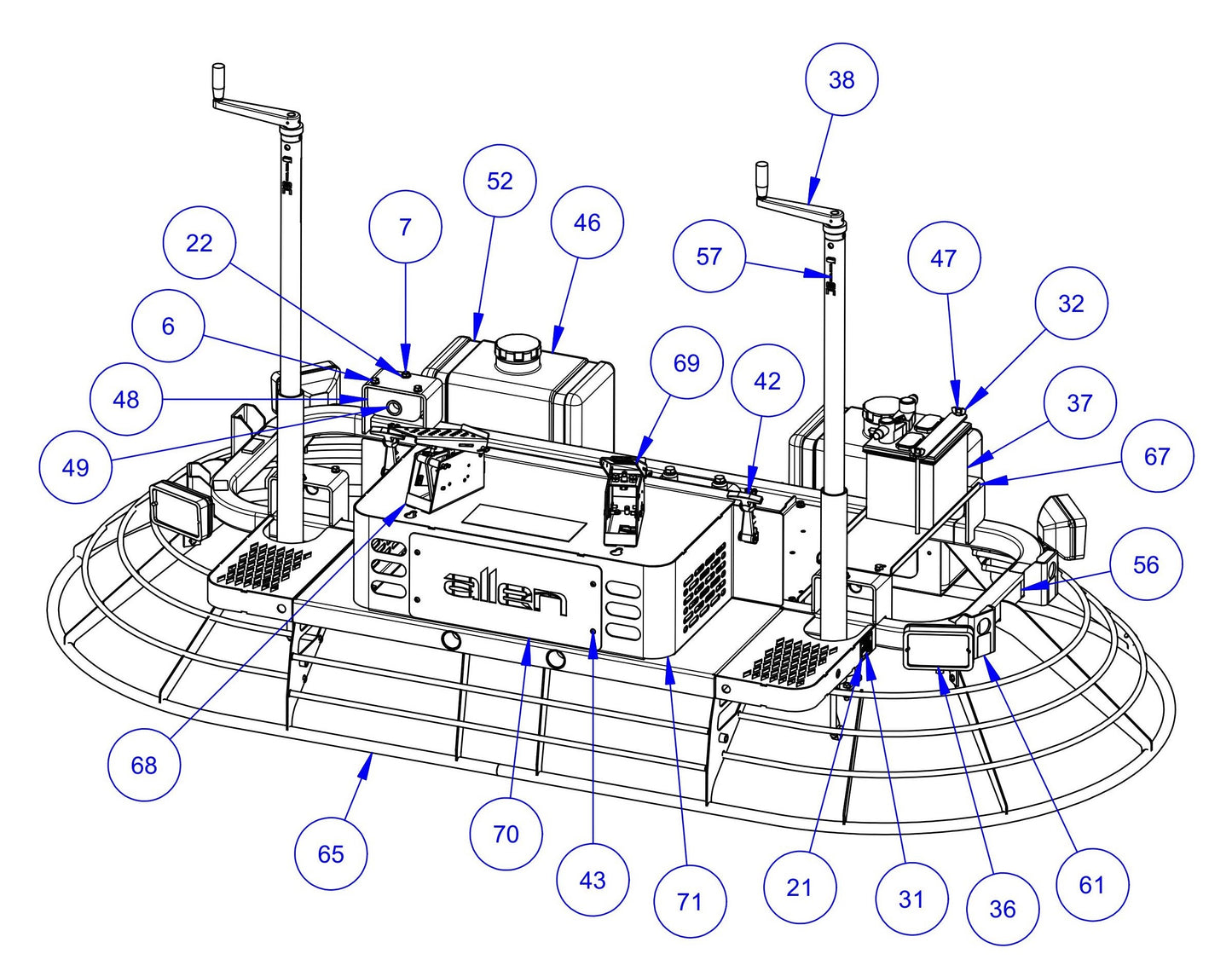 MSP455 (Pre 2021) Mainframe Assembly-1 Parts