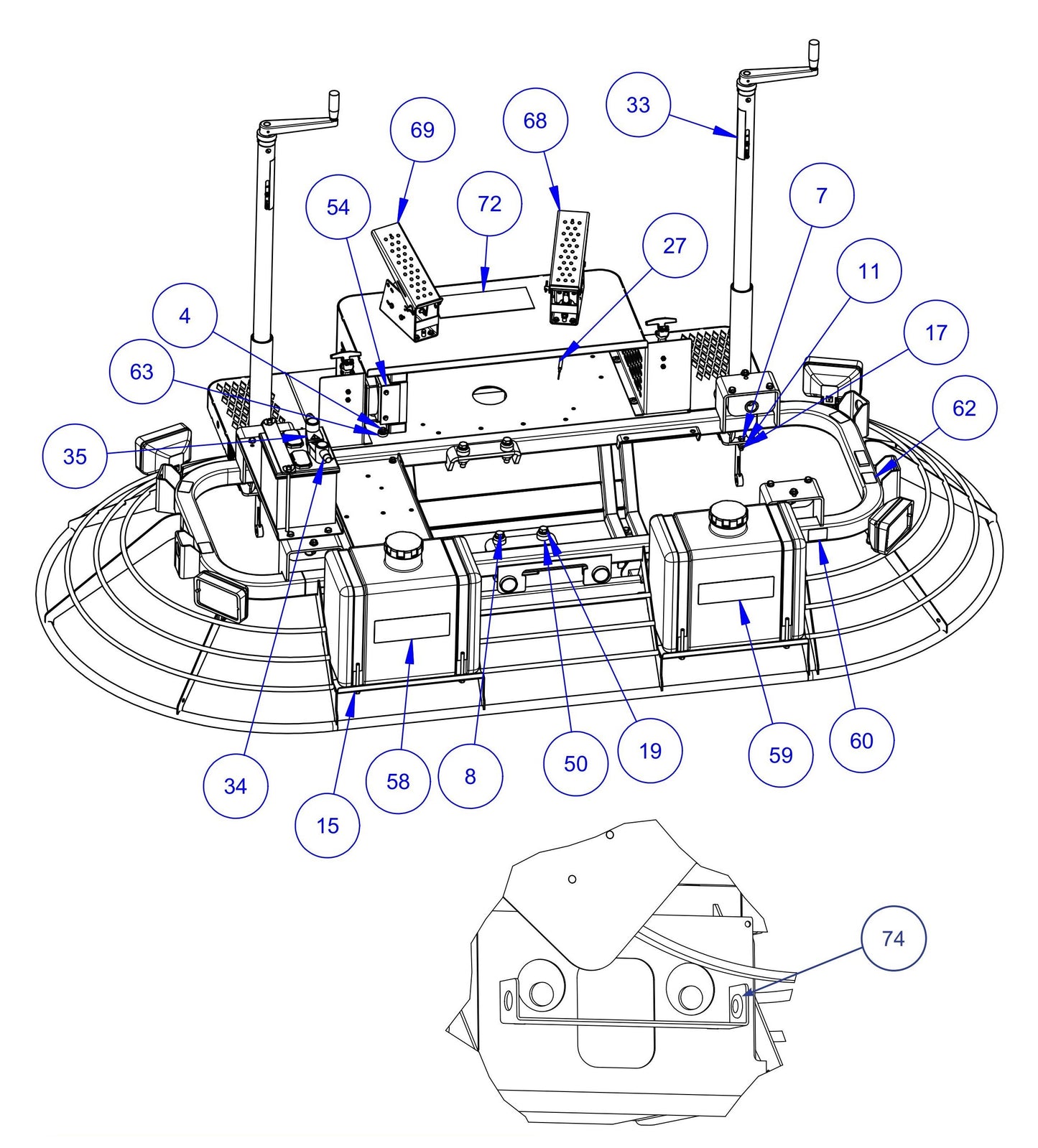 MSP455 (Pre 2021) Mainframe Assembly-2 Parts