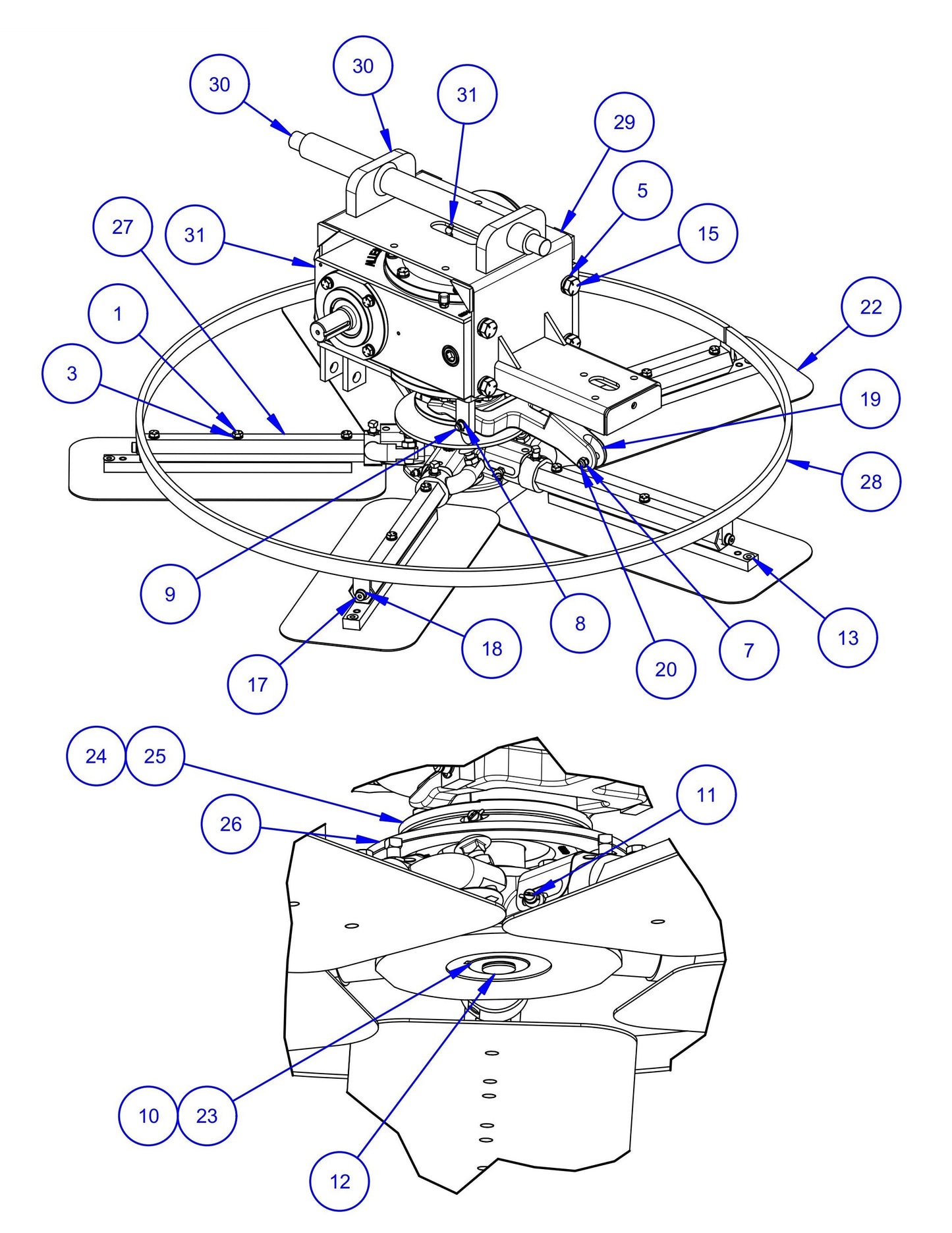 MSP455 (Pre 2021) Left Hand Rotor Assembly Parts