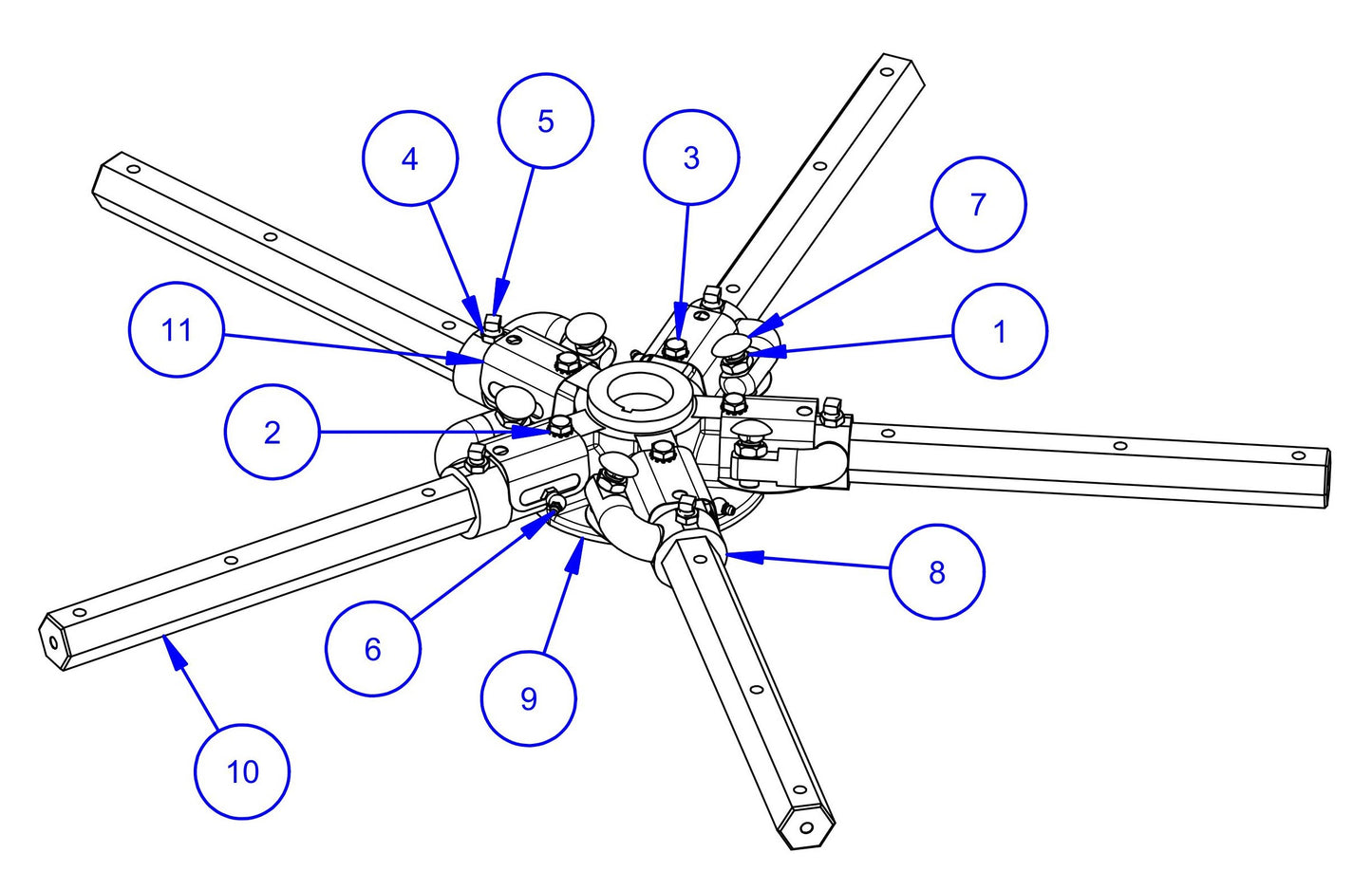 MSP455 (Pre 2021) Right Hand Spider Assembly Parts