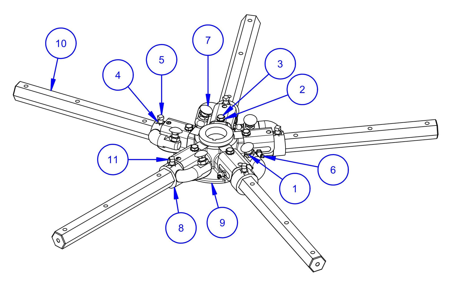 MSP455 (Pre 2021) Left Hand Spider Assembly Parts