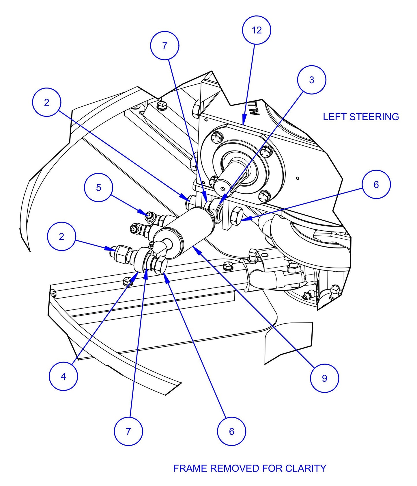 MSP455 (Pre 2021) Steering Assembly-1 Parts
