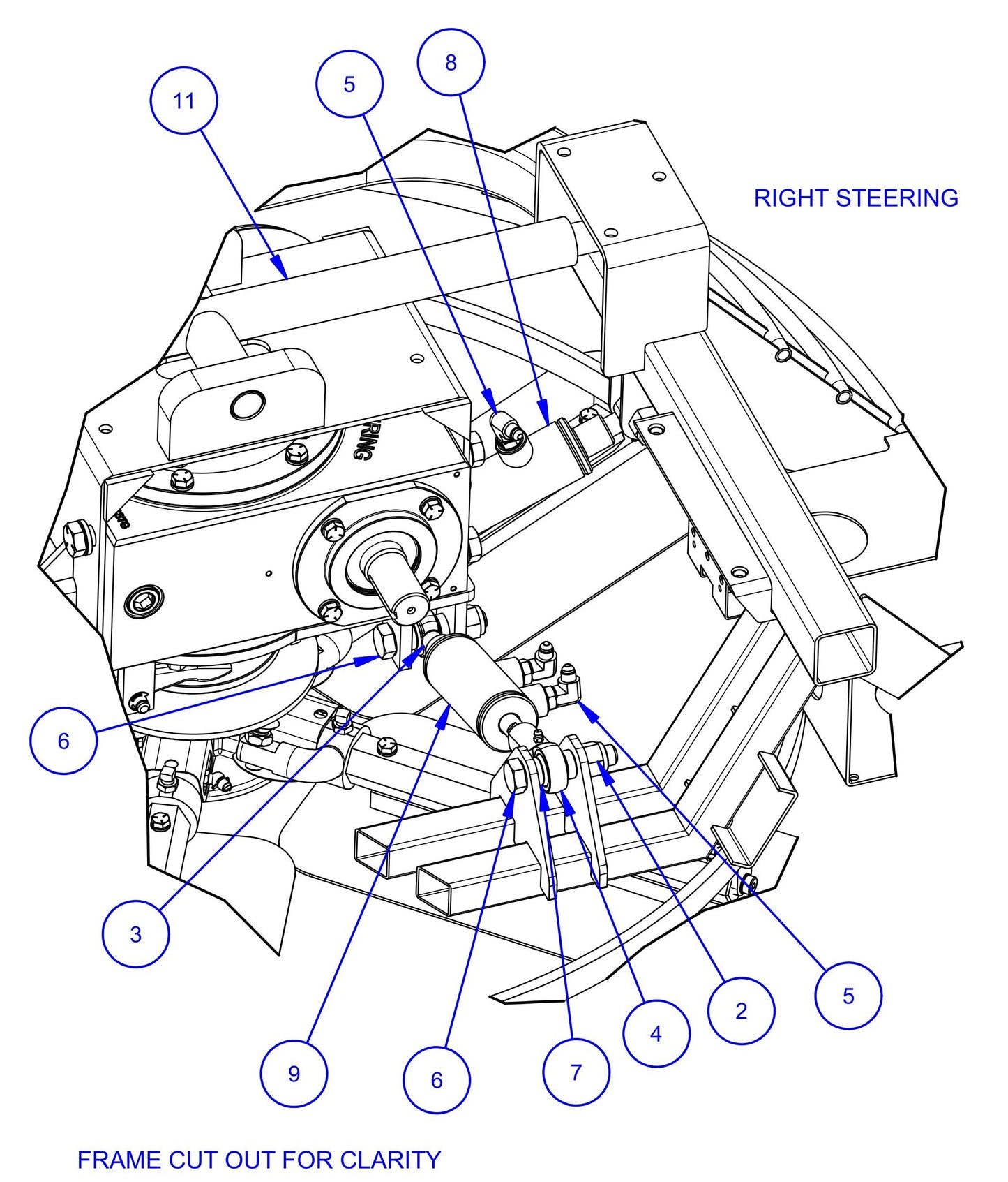 MSP455 (Pre 2021) Steering Assembly-2 Parts