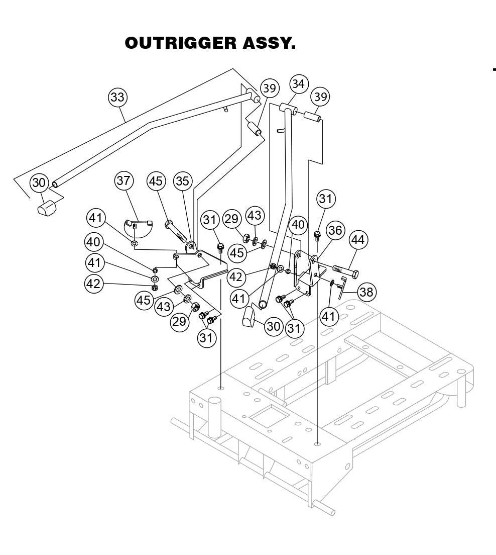 GB43LED GloBug Lighting System Outrigger Assembly Parts by Multiquip